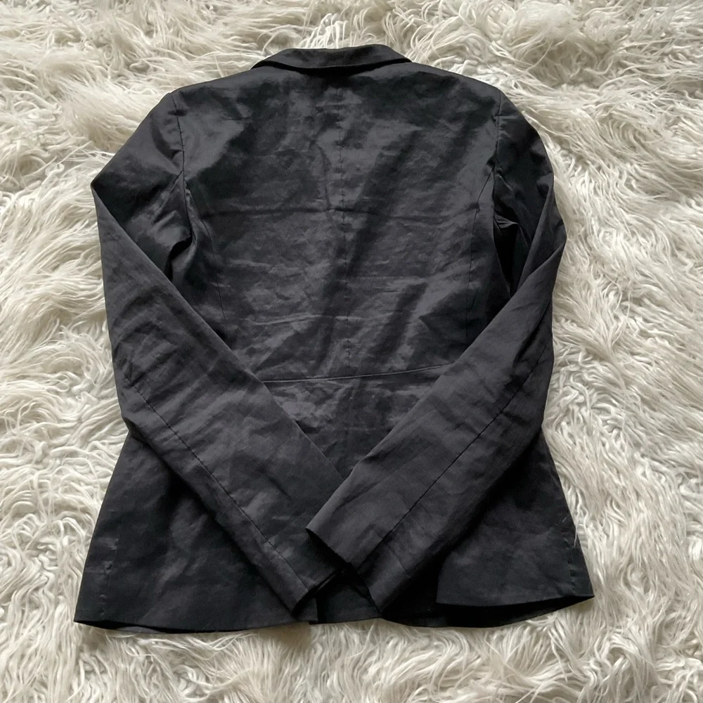 Eileen Fisher‎ Black Zip Blazer Jacket
